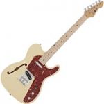 Knoxville Semi-Hollow Electric Guitar by Gear4music Ivory