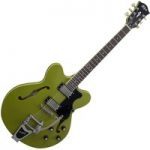 Hofner Verythin Limited Edition Bigsby Electric Guitar Matt Green