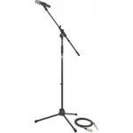 Vocal Microphone with Boom Stand and Cable