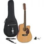 Dreadnought 12 String Acoustic Guitar Natural + Accessory Pack