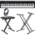 Roland FP 30 Digital Piano with Stand Stool and Headphones Black