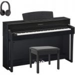 Yamaha CLP 645 Digital Piano Package Satin Black