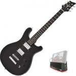 Pasadena Electric Guitar by Gear4music Black Inc Free iTrack Pocket