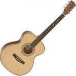 Deluxe Folk Acoustic Guitar by Gear4music Zebrano