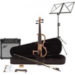 Electric Violin by Gear4music Natural w/ Amp Pack