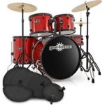 BDK-1plus Full Size Starter Drum Kit + Practice Pack Red