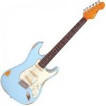 Vintage V6 ICON Electric Guitar Distressed Laguna Blue – B-Stock