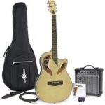 Deluxe Roundback Guitar and 15W Amp Pack Flamed Maple