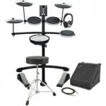 Roland TD-1KV V-Drums Electronic Drum Kit with Amp Stool and Sticks